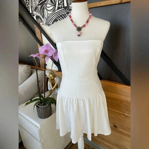 She & Sky Strapless Dress large White